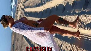 Blonde milf spreads big clit ass after beach invite for monster cock anal pounding