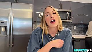 Fucking stepbro's hot blonde girlfriend khloe kapri taboo pov