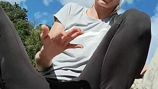 valemer flashes her goodies to strangers outdoors horny as hell