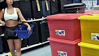 kalena mitrak's wild micro skirt supermarket flash you won't believe