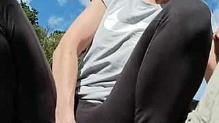 valemer flashes her goodies to strangers outdoors horny as hell