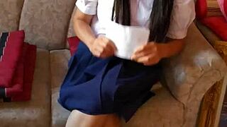 Amateur Asian Schoolgirl Homemade Fuck Fest!