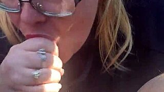 bbw deepthroats cum swallowing break time blowjob blast