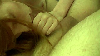 amelia rose is jerkin her friend's cock with her small perky tits out...