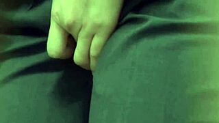 hey, spy that asian teen rubbing outdoors...