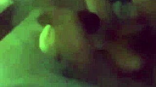 masked lover spreads wide with bar from her shop