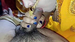 newlywed indian wife takes creampie doggystyle in marital bedroom