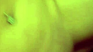 Watch my tight asian pussy take huge cock on counter cumshot