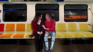 wife masturbates stranger on train while husband films