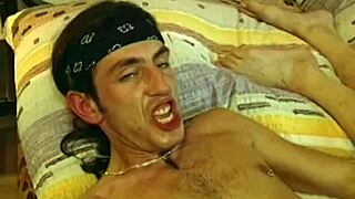 hairy blonde milf takes two cocks deep