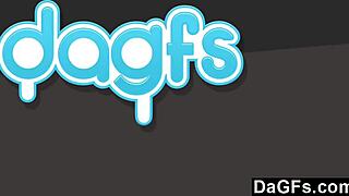 Girlfriend's tight shaved assfucked on camera with big tits fingering