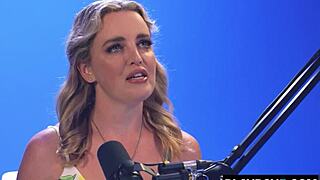 ozzie blonde milf charlie forde masturbates in casting podcast