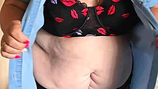 65 year old granny bbw flaunts juicy tits huge ass