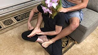 Belyla Bradley Delivers Intense Relaxing Footjob Massage
