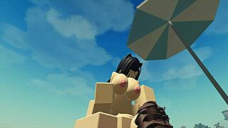 Fucking Roblox Catgirl Hard Before Creampie at Beach