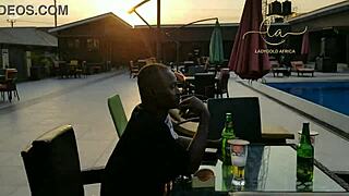 horny black goddess meets naija pornstar for bar sex fun!