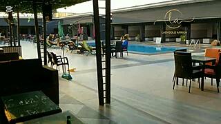 horny black goddess meets naija pornstar for bar sex fun!