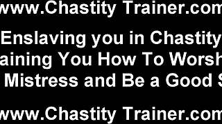 imagine your pathetic cock locked tight in my femdom cage handjob tease