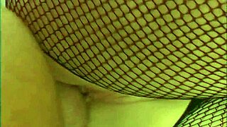 Dale Fucks Lauren In Sexy Crotchless Fishnet Pantyhose Lingerie