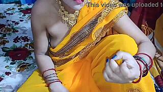 newlywed indian wife takes creampie doggystyle in marital bedroom
