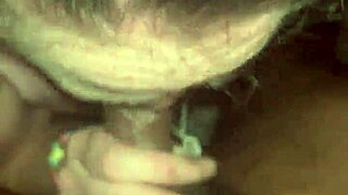 Jackie kneels for coworker sucking massive black cock deep