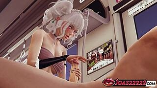 diana subway 3d hentai pov titfuck sloppy blowjob facial