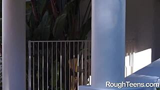 Jojo Kiss's Nice Boobs Bounce on Rough Dick Sucking!