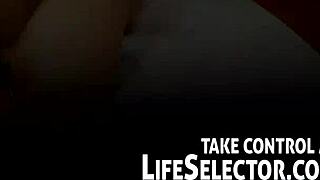 hot fingering session with toys in steamy hotel room solo play