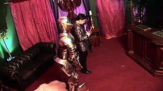 milf with massive tits gets her shaved pussy fingered then fucked doggystyle bent over bed in fishnets heels