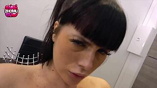 Big black cock demolishes french milf's ass