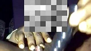 muscular black babe fingers juicy big clit shaved pussy lips with anal toys wet