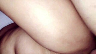 mouth fucked rough then doggystyle creampie after handjob on my cuckold hubby