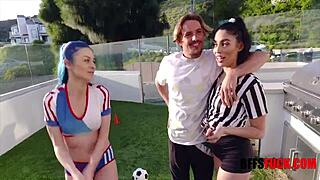 Petite Brunette 18+ Best Friends Gangbanged Rough by Captain's Big Cocks in Hardcore Score