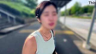 Picked up this cute japanese college girl for creampie fun