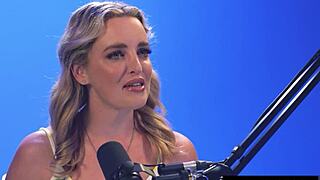 ozzie blonde milf charlie forde masturbates in casting podcast