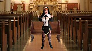 Granny Nun Carmen Venal Sucks Cock Deepthroat Closeup!