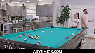 Provocative Teen Freya Von Doom Fucked Raw on Pool Table Anytime4k Style