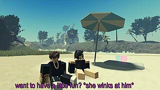 Fucking Roblox Catgirl Hard Before Creampie at Beach