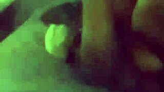 masked lover spreads wide with bar from her shop