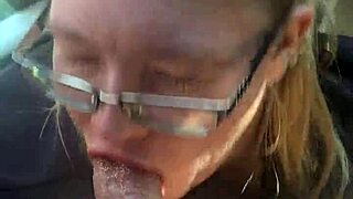 bbw deepthroats cum swallowing break time blowjob blast