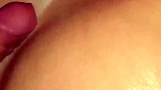 Cum Blasts Big Tits After Shower Blowjob!