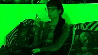 Beth's kinky goth domina smokes seductively in green hd