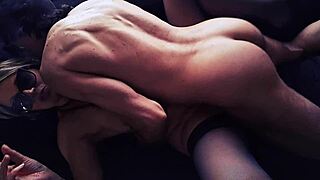 Does horny French mature crave huge cumshot while smoking on couch?