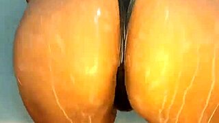 i'm horny colombian stuffing dildo deep in shower pussy