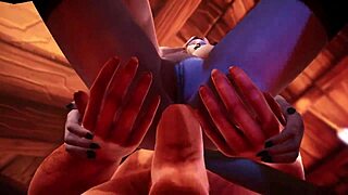 Tails of Azeroth: Blue Draenei Threesome Anal Assfucking Action