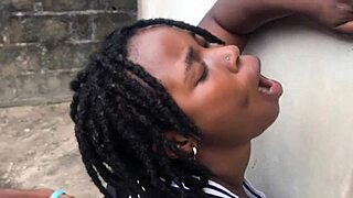 My boyfriend pounds my big ass by the well