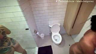 my latina girlfriend cums hard from shower pussy sucking