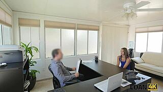 Casting Babe Rips Clothes for Hard Fuck to Secure Her Massive Loan