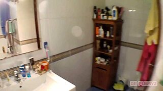 ebony prostitute deepthroats monster cock in slow motion