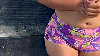 Naughty country girl trades help for swallowing hubby's hot load outdoors?